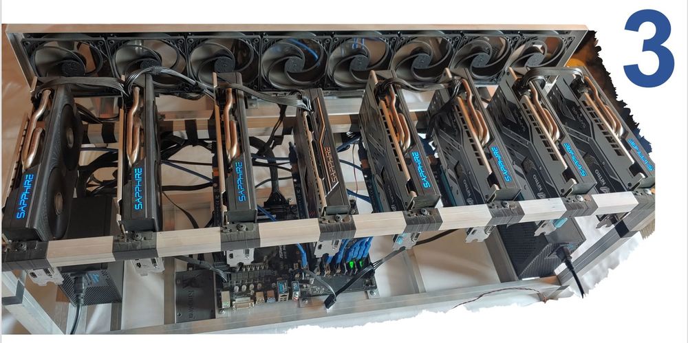 ПРОМО!!! 3 бр. rig Nitro RX580 8GB 22бр. - уникална изработка и охлажд