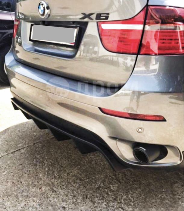 Диффузор на задний бампер BMW X6 E71 Дорестайлинг