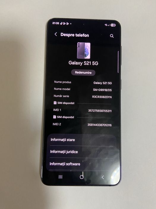Vand samaung Galaxy S21 5g