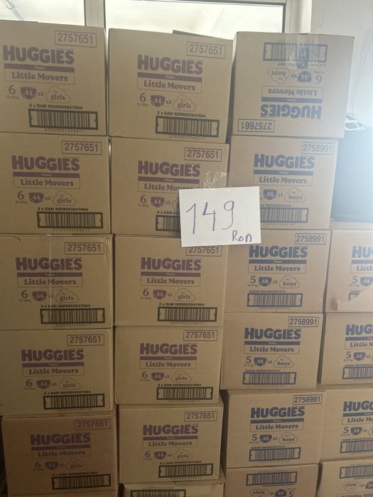 Firma vinde scutece Pampers si Huggies ,produse noi cu factura