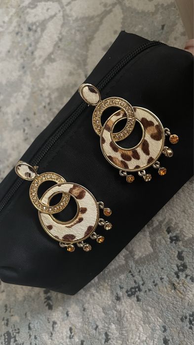 Серьги леопардовые