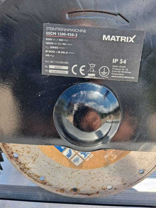 Mașină de tăiat gresie cu apa Matrix 1,2 m lungime