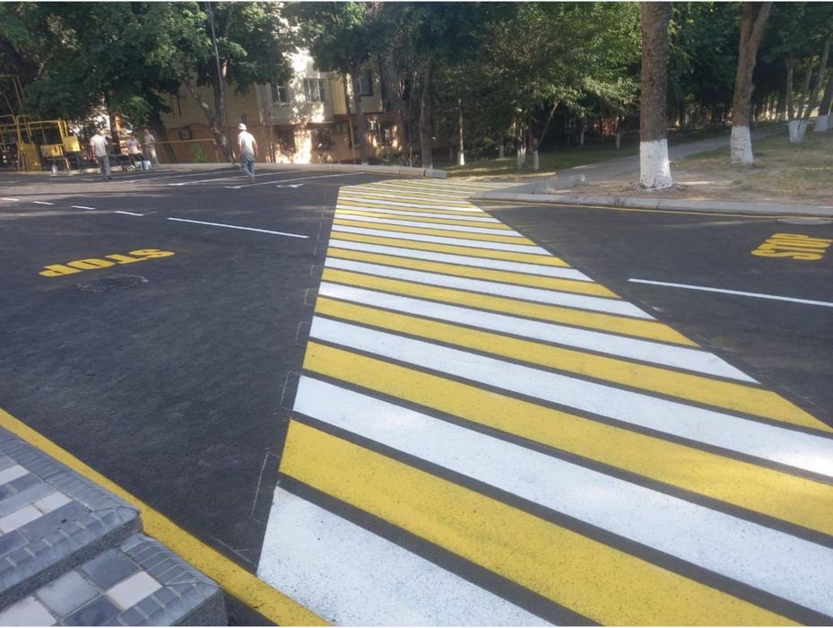 Asfalt yotqizish va yo‘l chizish xizmatlari