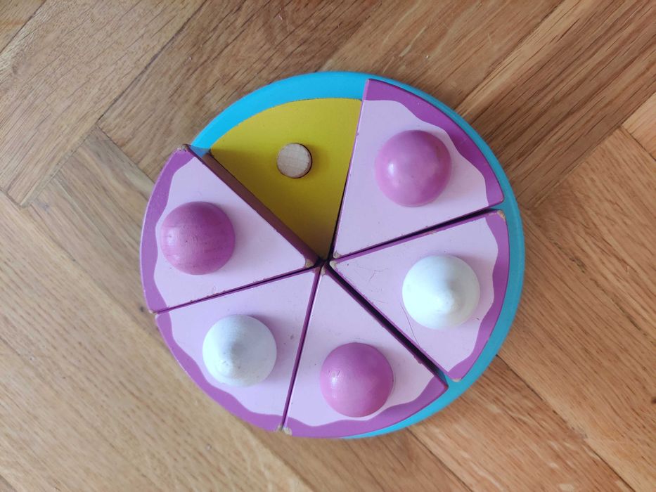 Дървена играчки за готвене: барбекю, пица торта, зеленчуци за рязане