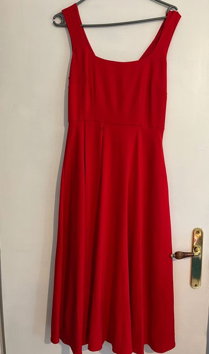 Rochie rosie cocktail din piersicuta