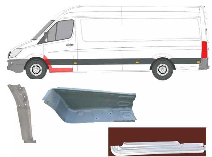Prag piesa caroserie sprinter 906 tabla reparatie mercedes sprinter