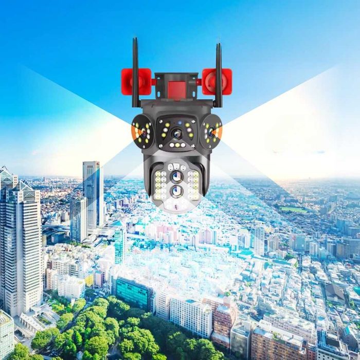 Camera supraveghere 16MP cu patru 4 lentile VIDEO WIFI  VEDERE NOCTURN