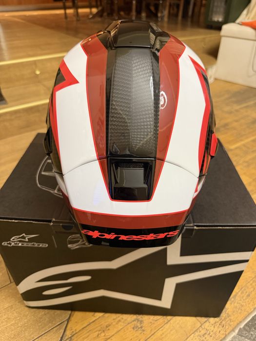 Карбонова Каска ALPINESTARS Supertech R10 Team Black/Carb/Red/White