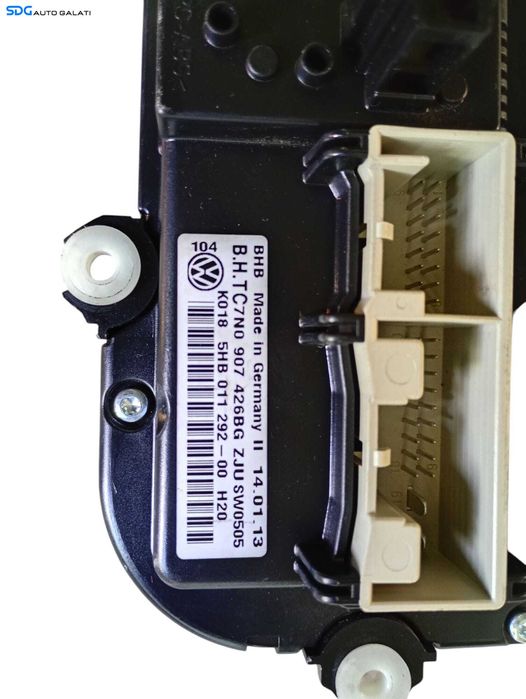 Panou Modul Unitate Comanda AC Aer Conditionat Clima Climatic Volkswagen Scirocco 2008 - 2014 Cod 7N0907426BG 5HB0011292 [LC0612]