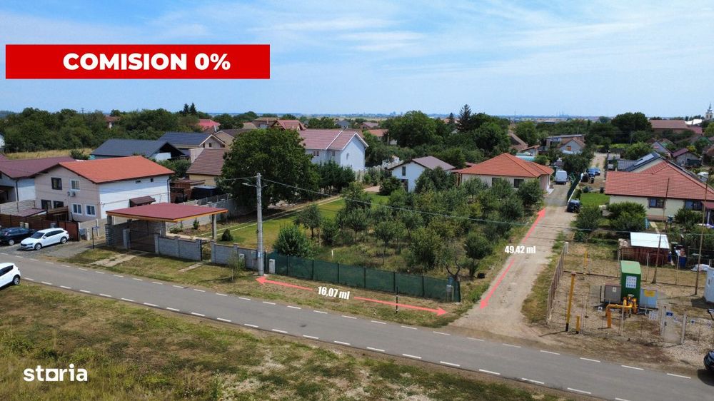 Comision 0 - Teren intravilan 800 mp Sanandrei | CU pentru Duplex P+2E