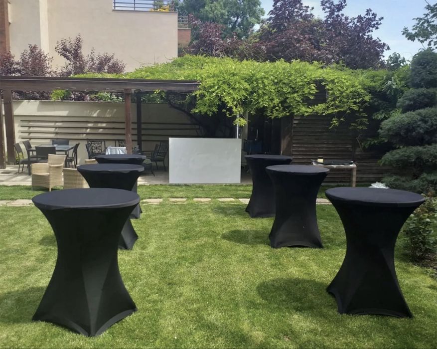 OFERTĂ! Mese cocktail / mese standard / scaune / veselă / aranjamente de închiriat pentru evenimente. Inchiriez mese de cocktail / mese full echipate