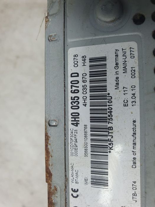 Unitate mmi navigatie 4H0035670D Audi A8 D4/4H [2010 - 2014]