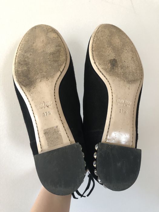 Miu Miu Botine piele intoarsa