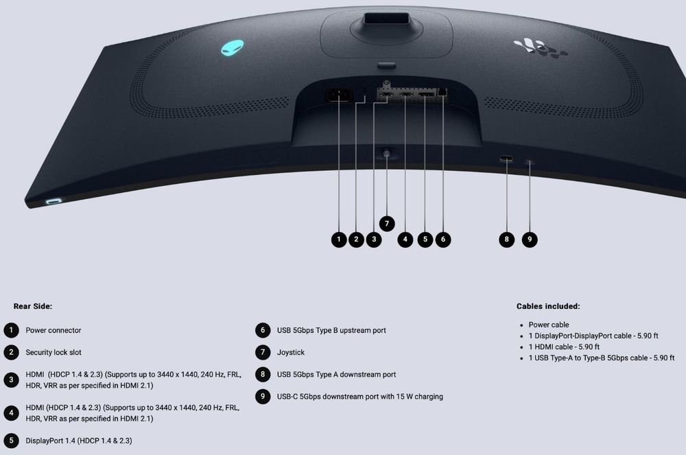 Alienware aw3425dw  3k 240hz oled monitor