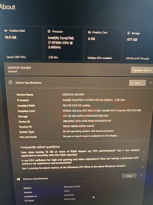 Ноутбук Acer Aspire 7