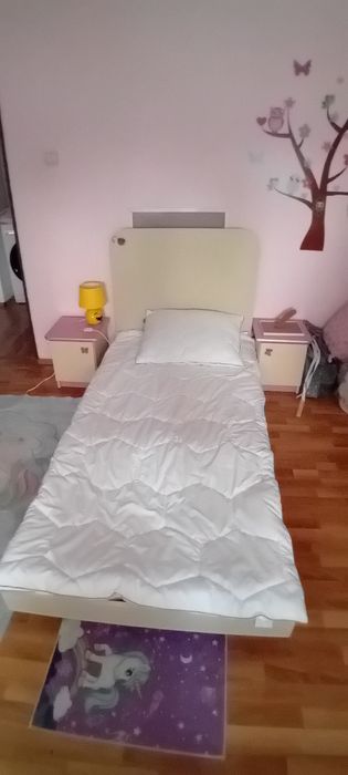 Mobila fete cu pat, noptiere si birou