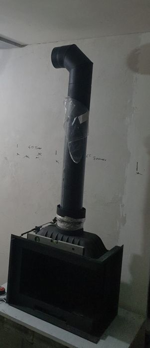 Semineu fonta, 2 fete sticla, pe colt