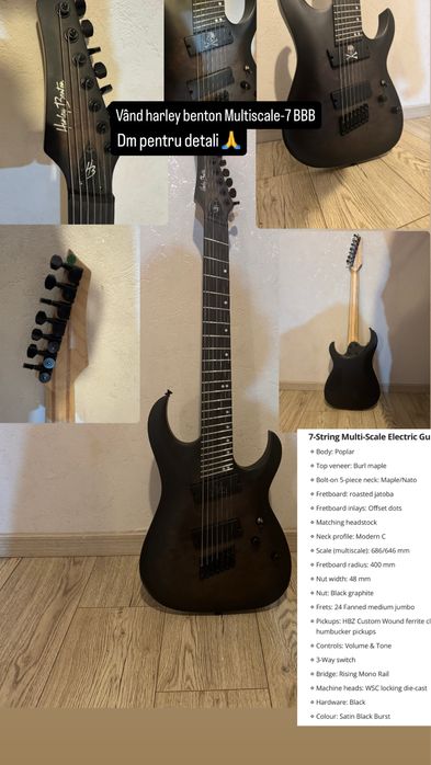 VÂND/SCHIMB Harley benton multiscale  7 BBB