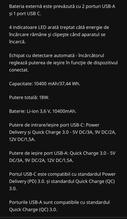 Baterie externa noua