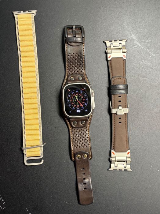 Apple Watch Ultra 2 49 mm GPS + Cellular, в гаранция, 3 каишки