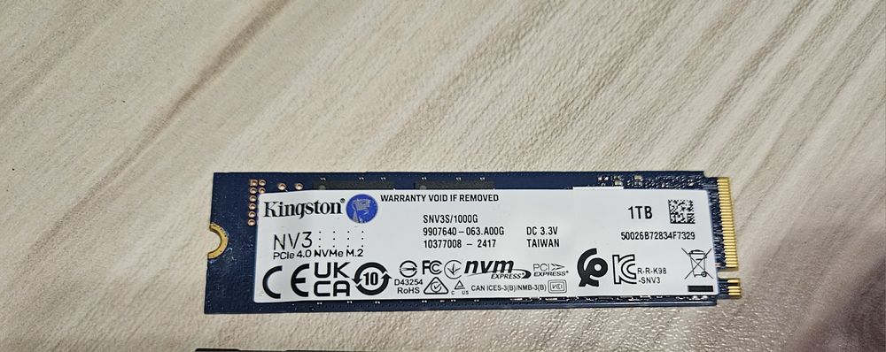 SSD NVMe 1tb Kingston
