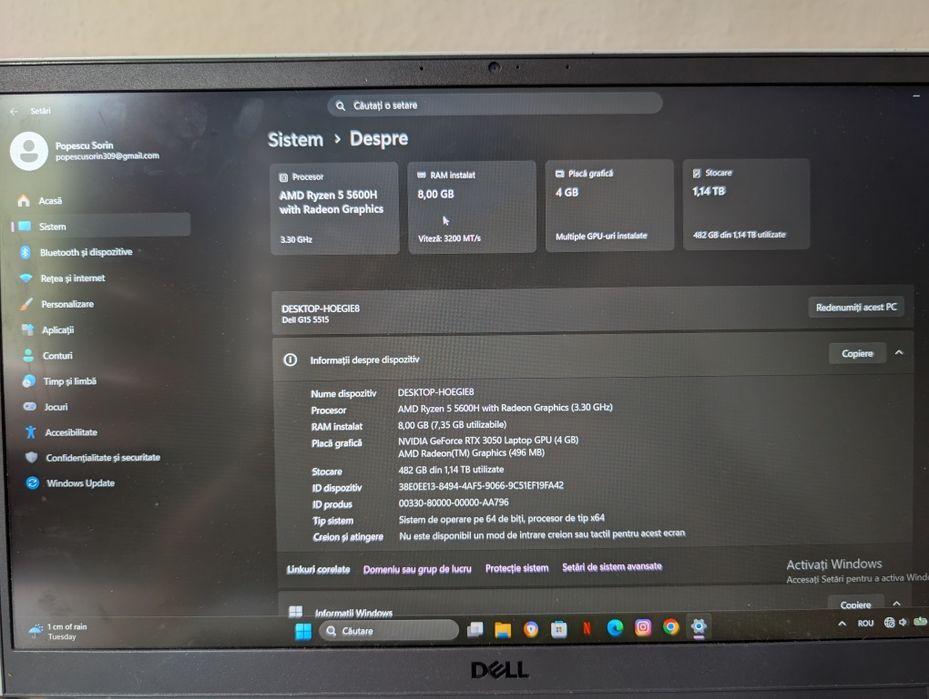 Laptop de gaming DELL