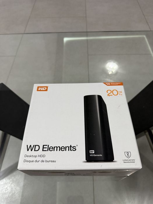 HDD extern WD Elements Desktop 20TB • NOU / SIGILAT •