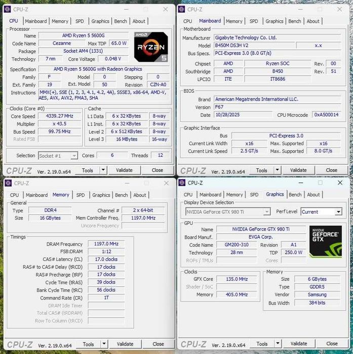 PC gaming Ryzen™ 5 5600g/ GTX 980Ti 6 GB/ 16 Gb RAM/ M2 120GB + 750HDD
