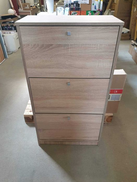 Pantofar alb/stejar 3 usi