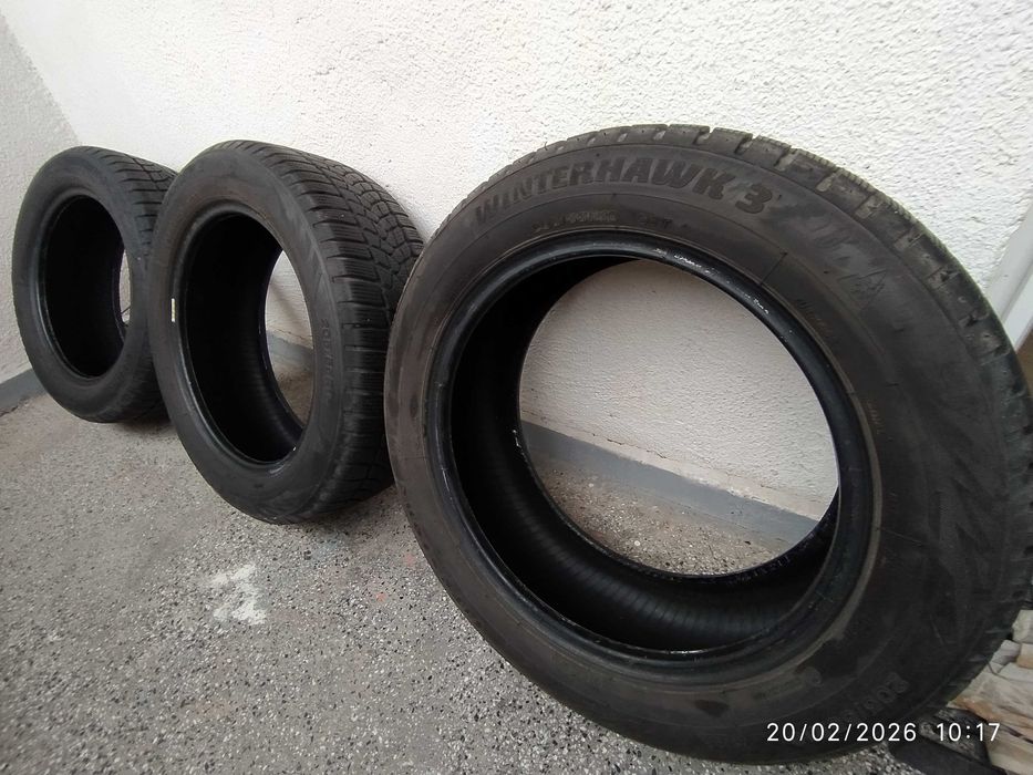 Продавам 3 бр. ЗИМНИ гуми 205/55R16 FIRESTONE WINTERHAWK 3