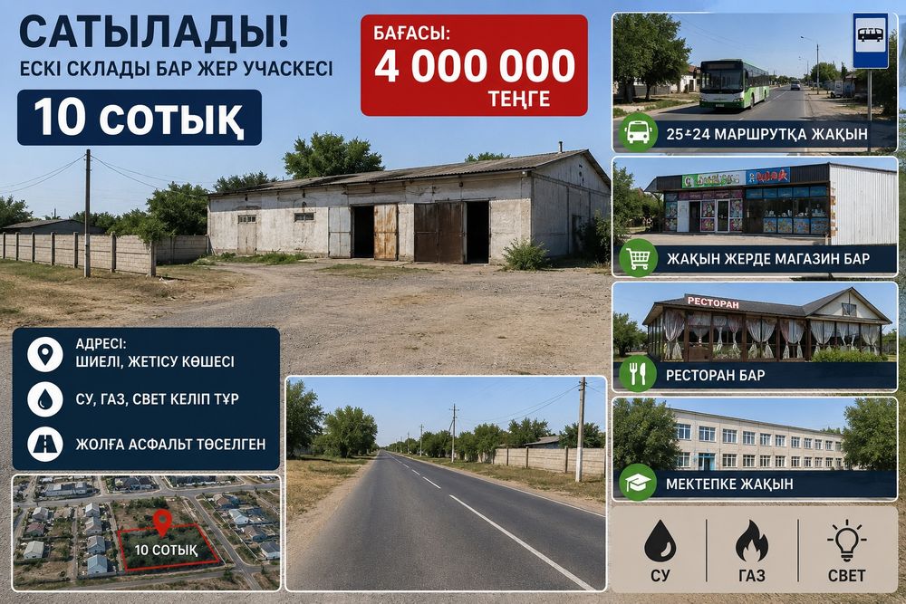 Жер сатылады болтекейулы кошесиндер