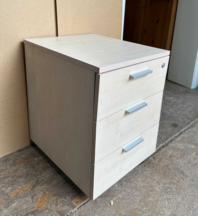 Stoc 100 buc Rollbox Profesional pe rotile cu 3 sertare metalice; Casetiera; Dulap birou; Fiset