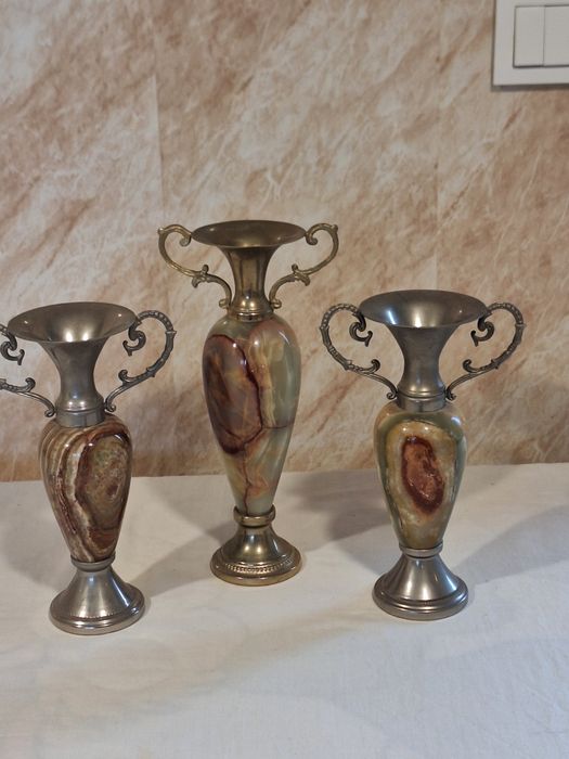 Уникален сет за камина от оникс