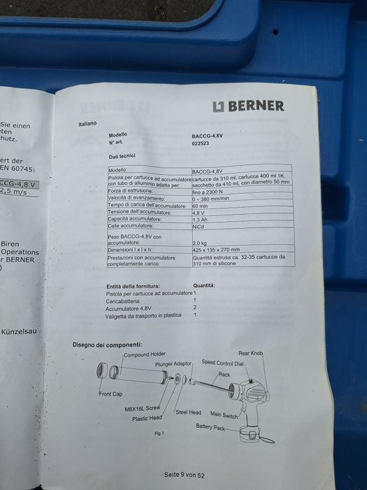 Vând pistol de silicon berner cu acumulator