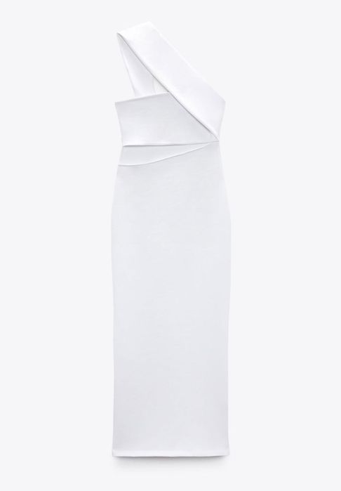 Асиметрична рокля с изрязан детайл ZARA