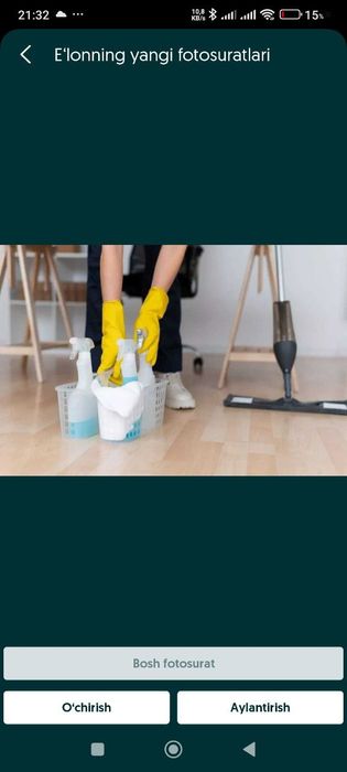 Uy va ofeslar uchun ishonchli uborka