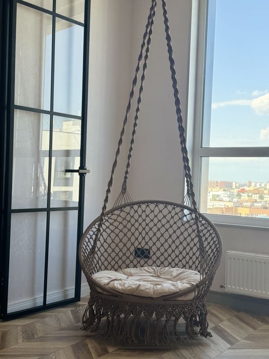 Качеля по технике макраме