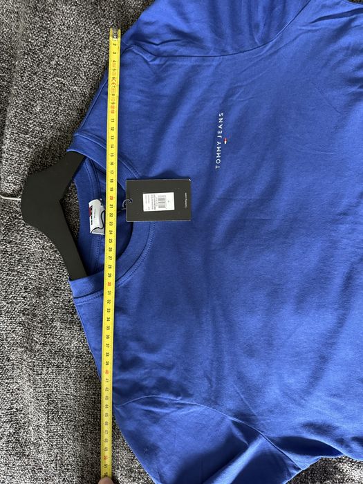 Tommy Jeans tricou albastru logo mic marimea M nou original