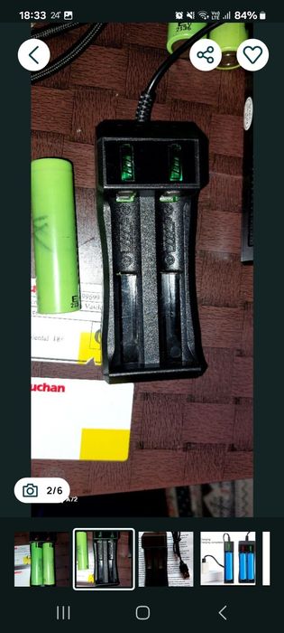 Încărcător baterii 2 sloturi usb nou