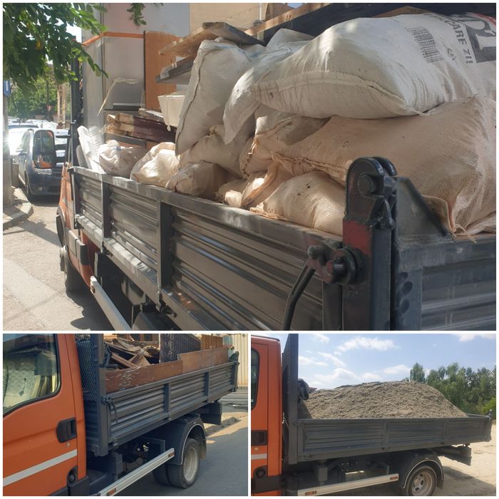 Transport moloz nisip pietriș amestec materiale de constructii