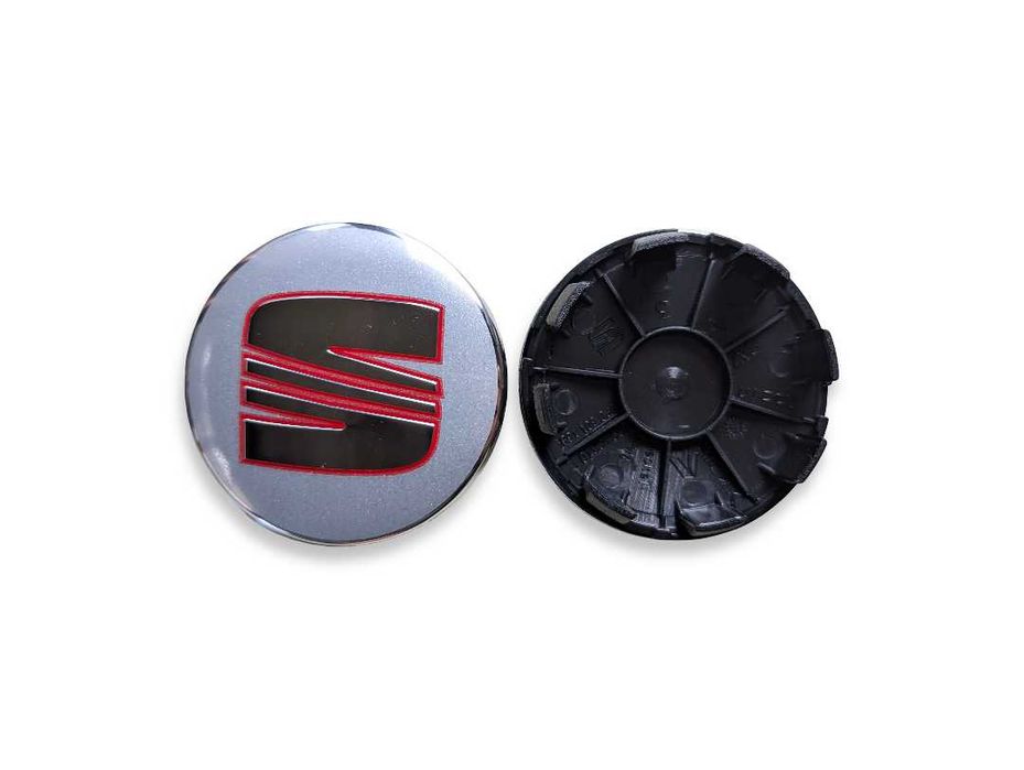 Капачки за джанти за Seat Сеат 56mm 60mm 63mm - Сребристи, Черни