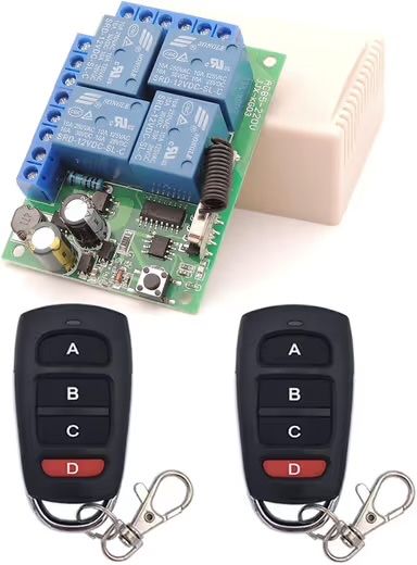 RF безжичен превключвател с 2 дистанционни – 433 MHz, DC 5-30V, 10A