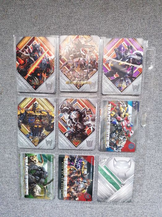 Set complet carti base Transformers Rise of Beasts + cartonase rare
