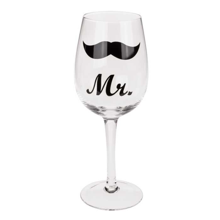 Комплект чаши за вино Mr и Mrs