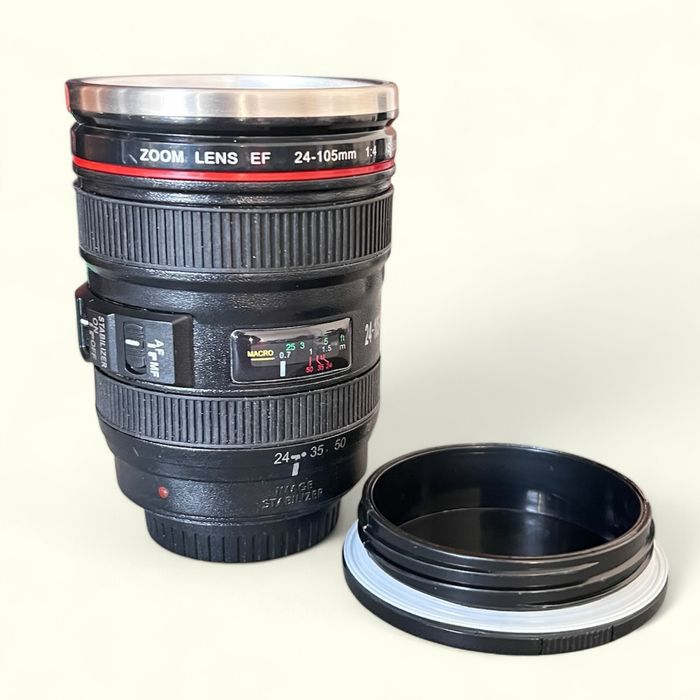 термо чаша обектив 400мл термос за кафе капучино от неръждаема стомана