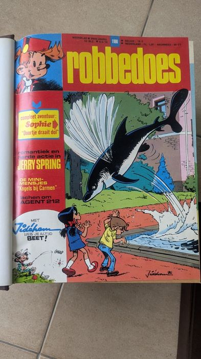 Lot Colecție 7 Reviste BD Robbedoes / Spirou Anii '70 (Ediție Festivă 2000, Ștrumfii)