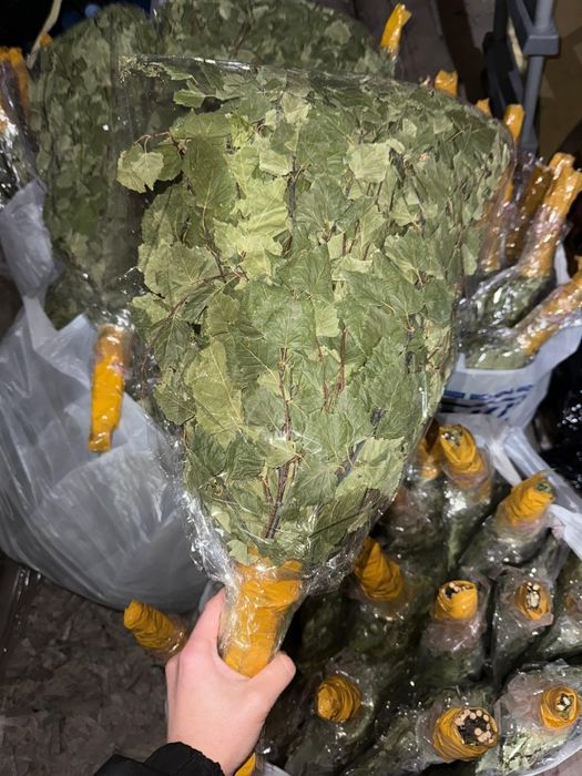 Банный веник в индивидуальной упаковке