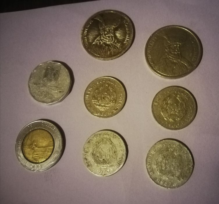Lot monede 1960-1982,25 bani, 100 lei, 5000 lei