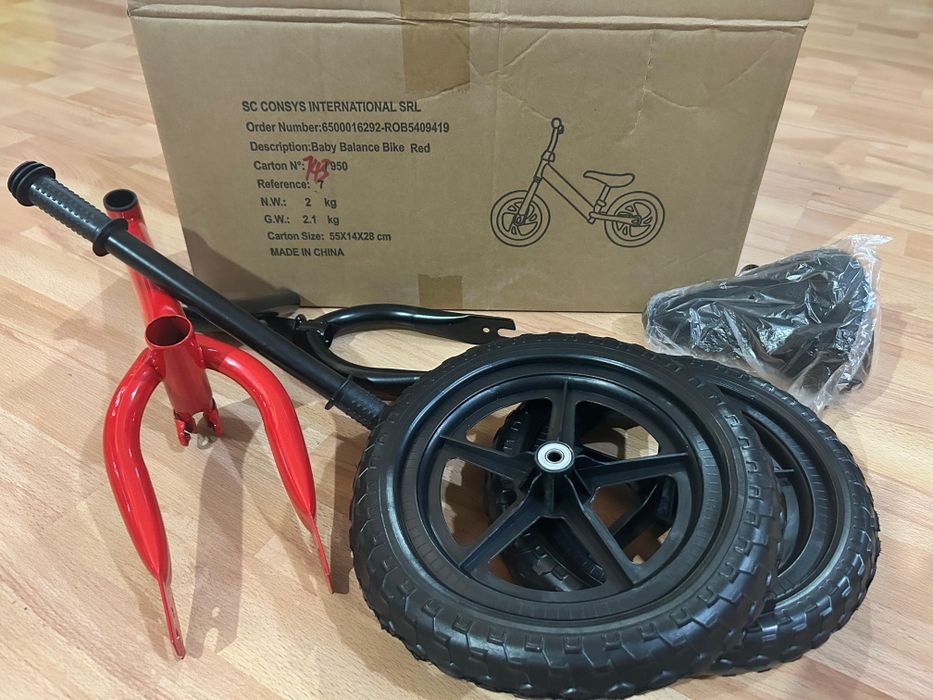 Bicicletă de echilibru copii (fără pedale) – Nouă, în cutie