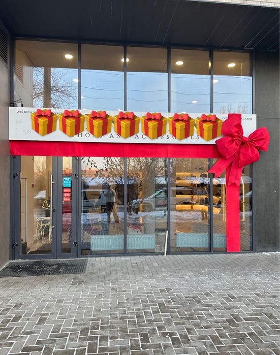 Банты для оформления витрин и фасадов